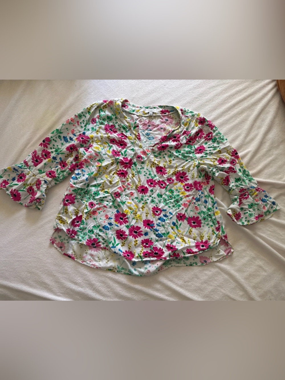 Crown & ivy women’s 3/4 sleeve shirt size medium petite